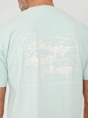 Saltwell Blue Surf Graphic Print Crew Neck T-Shirt - Imagen 5 de 5