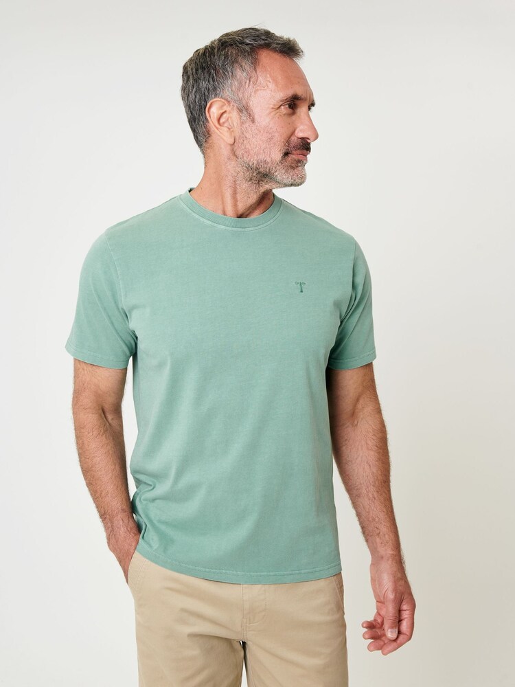 Saltwell Garment Dye Cotton Jersey Crew Neck T-Shirt - Image 1 of 4