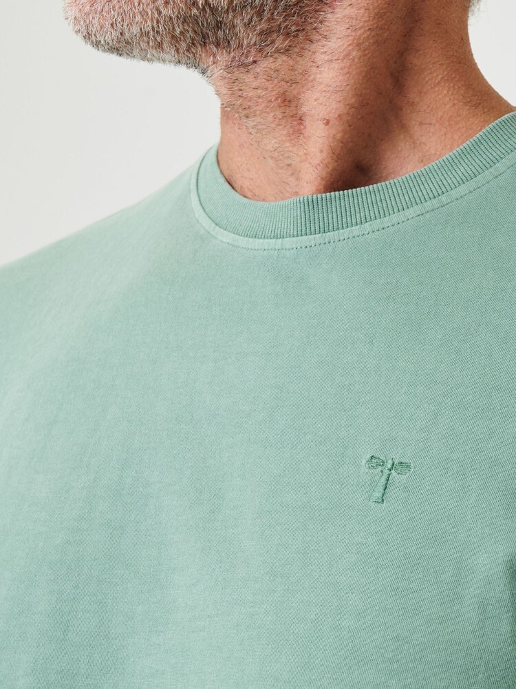 Saltwell Garment Dye Cotton Jersey Crew Neck T-Shirt - Image 4 of 4