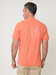Saltwell Pink Surf Graphic Print Crew Neck T-Shirt - Image 1 of 5