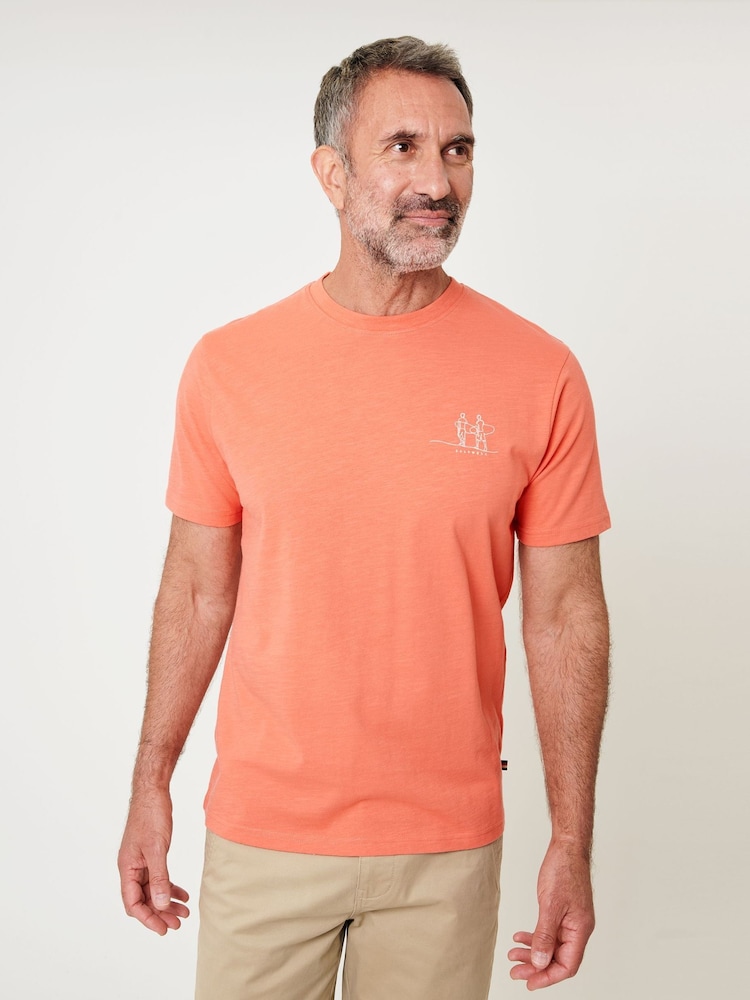 Saltwell Pink Surf Graphic Print Crew Neck T-Shirt - Image 2 of 5