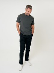 Saltwell Garment Dye Cotton Jersey Crew Neck T-Shirt - Image 3 of 4