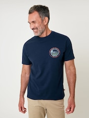Saltwell Blue Surf Graphic Print Crew Neck T-Shirt - Image 2 of 5