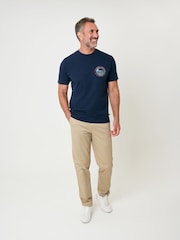 Saltwell Blue Surf Graphic Print Crew Neck T-Shirt - Image 3 of 5