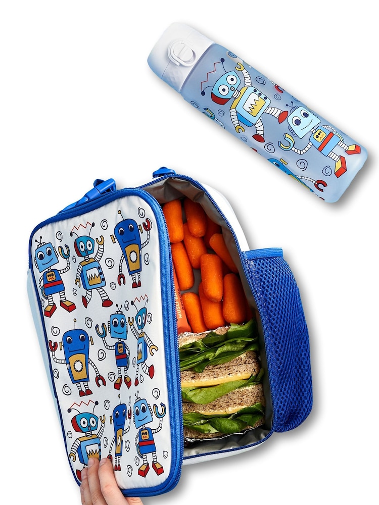 Ion8 Robots Lunch Bag and Leak Proof Recyclon Water Bottle Bundle - Image 1 of 6