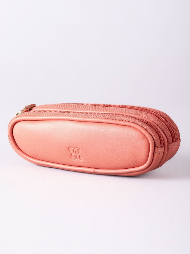Lakeland Leather Orange Glasses Case - Image 1 of 5 Lakeland Leather Orange Glasses Case - Image 1 of 5