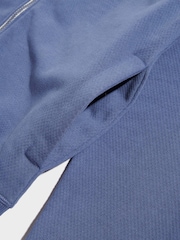 Penfield Blue Mens Berkley Textured Zip Funnel Fleece - Image 10 of 10