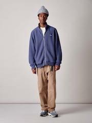 Penfield Blue Mens Berkley Textured Zip Funnel Fleece - Image 2 of 10