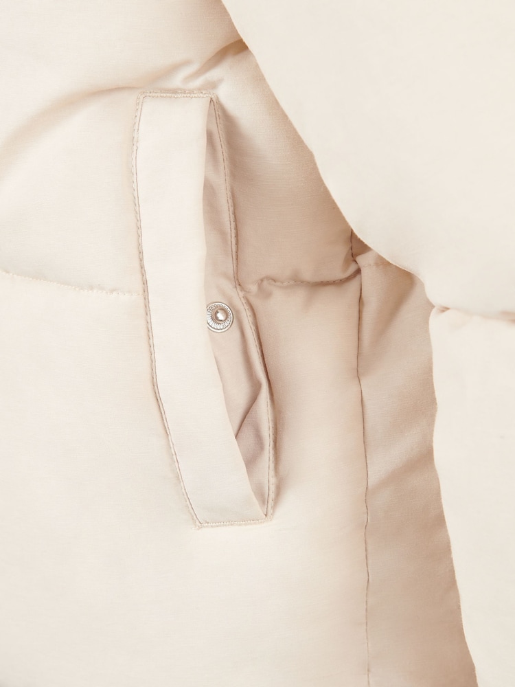 Кремовий - New Balance Широкий стьобаний куртка - Image 11 of 11