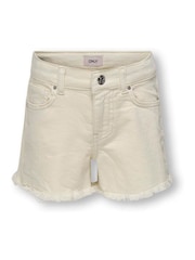 ONLY KIDS Pink Denim Shorts - Image 1 of 3