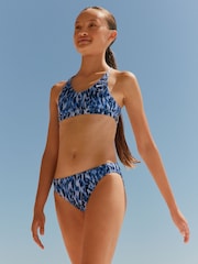 أرجواني - Nike Animal Print Lace Up Bikini Set - Image 1 of 8