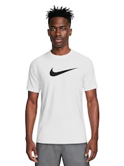Nike White Specs Short Sleeve Premium Rash Vest - Image 1 of 6