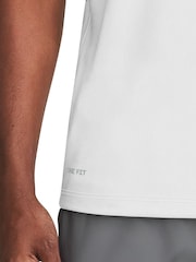 Nike White Specs Short Sleeve Premium Rash Vest - Image 6 of 6