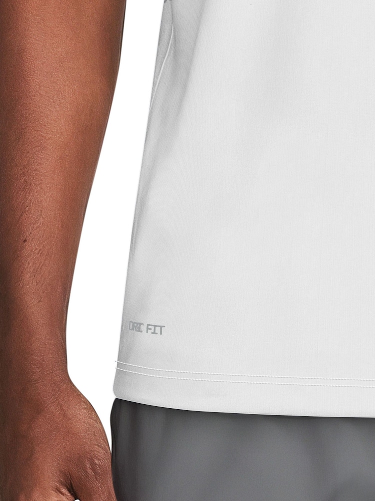 Nike White Specs Short Sleeve Premium Rash Vest - Image 6 of 6
