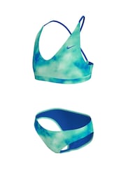 Nike Blue Tie Dye Lace Up Bikini Set - Image 8 of 8