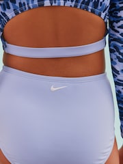 Nike Purple Animal Print Long Sleeve Bikini Set - Image 5 of 8