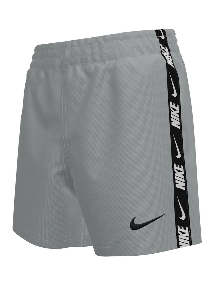 Nike Grey Breaker Logo Tape 4" Volley Shorts - Image 1 of 3