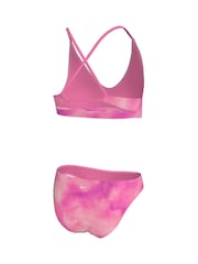 Nike Pink Tie Dye Lace Up Bikini Set - Image 2 of 3
