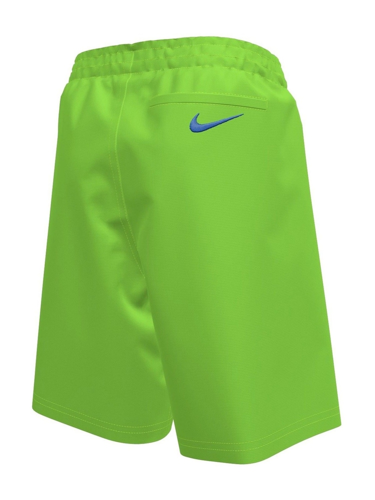 Nike Green Graphic Logo Swoosh 7 Inch Swim Shorts - Image 3 of 3