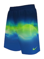 Nike Blue Fade Graphic 7 Inch Swim Shorts - Image 1 of 3