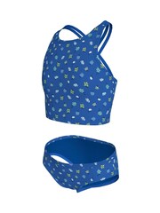 Nike Blue Floral Print Spiderback Midkini Bikini Set - Image 3 of 3