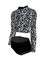 ブラック - Nike アニマルプリント長袖ビキニセット - 画像 8 / 8