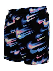 Nike Black Breaker Asteroid Print 4" Volley Swim Shorts - Image 5 of 7