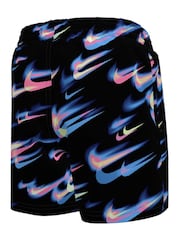 Nike Black Breaker Asteroid Print 4" Volley Swim Shorts - Image 7 of 7