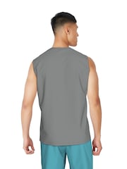 Nike Grey Solid Essentials Sleeveless Rash Vest - Image 5 of 7