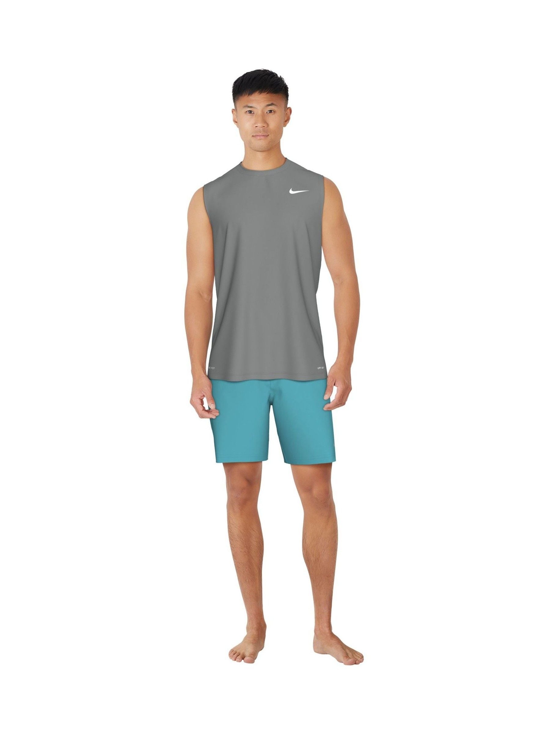 Next：日本 グレー - Nike Solid Essentials Rash ノースリーブトップ