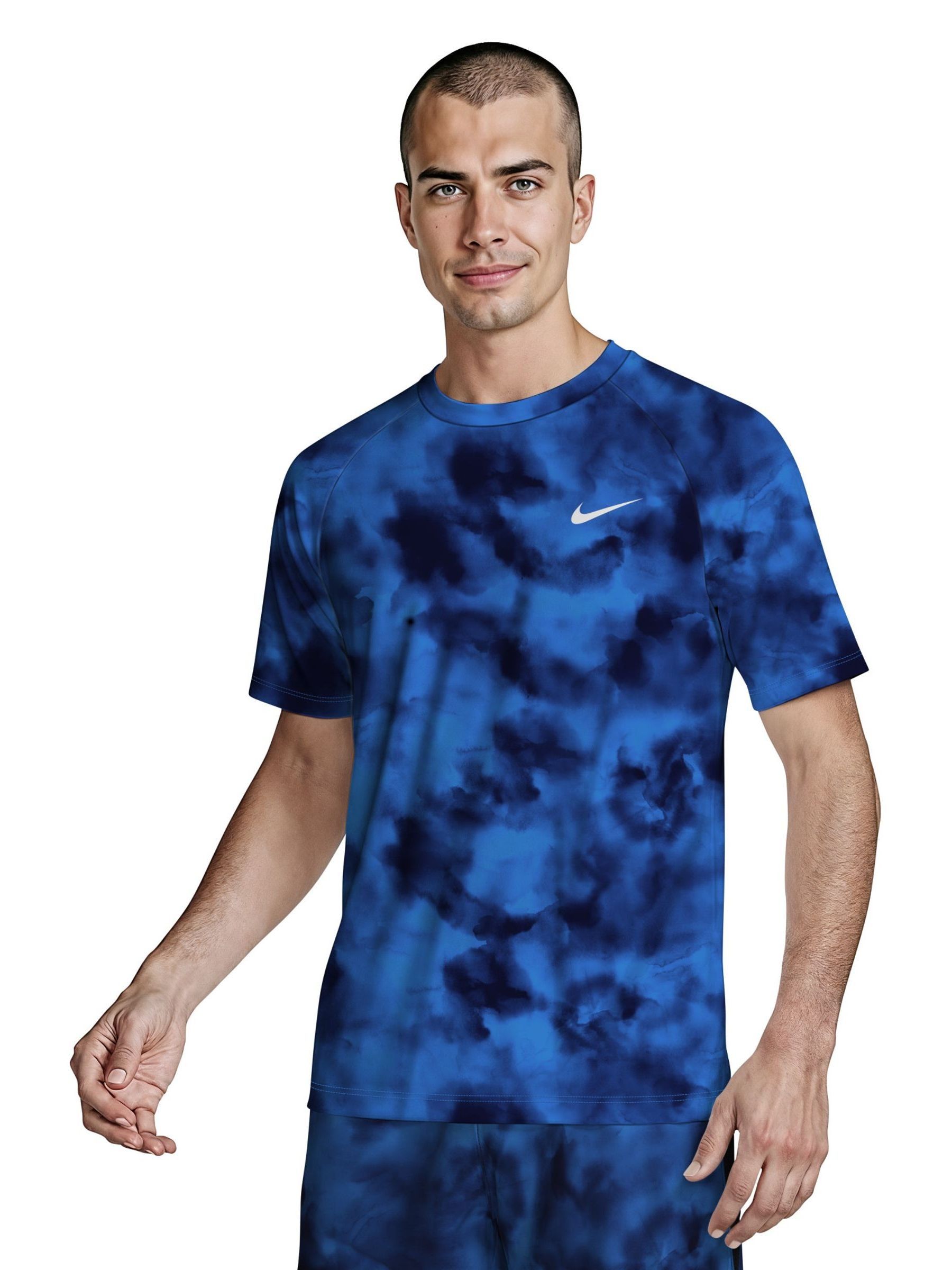 nike blue tie dye shirt