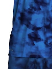 Nike Blue Tie Dye Print Short Sleeve Rash Vest - Image 5 of 6