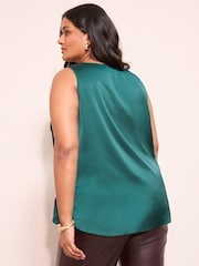 Friends Like These Teal Curve V-Neck Vest Top - Image 4 of 4