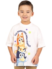 Character White Boys Bluey Boxy T-Shirt - Image 11 of 12