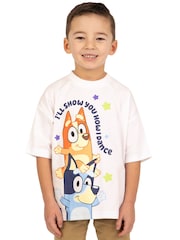 Character White Boys Bluey Boxy T-Shirt - Image 7 of 12