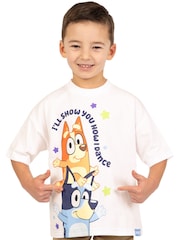 Character White Boys Bluey Boxy T-Shirt - Image 9 of 12