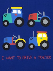 Harry Bear Blue Tractor Short Sleeve Pyjamas - Image 3 of 4