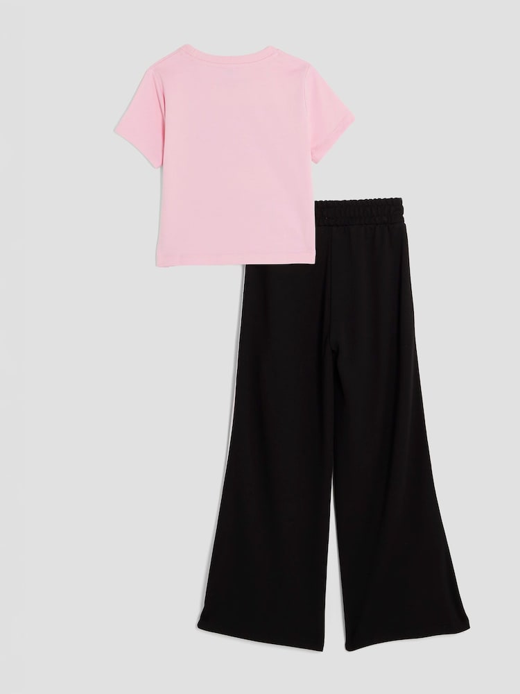 River Island Pink Girls Tracksuit Set - Image 2 of 5 River Island Pink Girls Tracksuit Set - Image 2 of 5