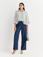 Emme by Marella Blue Emmfingere Denim Trousers - Image 1 of 5