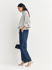 Emme by Marella Blue Emmfingere Denim Trousers - Image 2 of 5