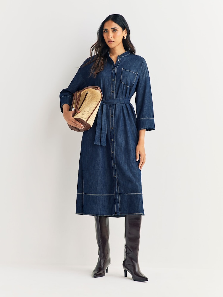 Emme by Marella Blue Emmsarta Denim Dress - Bild 1 von 6
