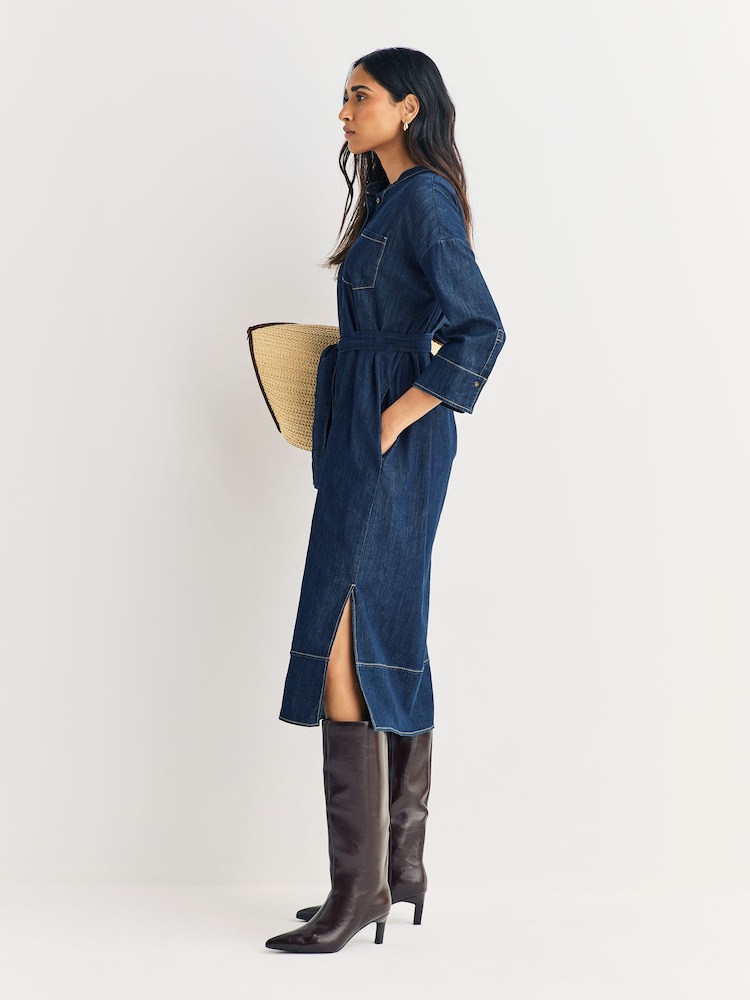 Emme by Marella Blue Emmsarta Denim Dress - Bild 2 von 6