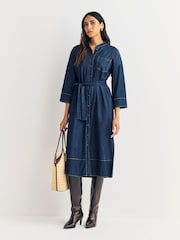 Emme by Marella Blue Emmsarta Denim Dress - Bild 3 von 6
