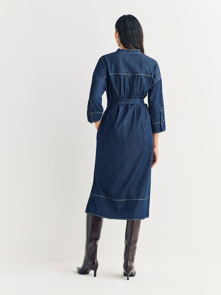 Emme by Marella Blue Emmsarta Denim Dress - Bild 6 von 6
