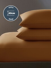 Silentnight Terracotta Cotton 40cm Extra Deep Fitted Sheet - Image 4 of 7
