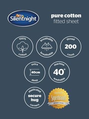 Silentnight Terracotta Cotton 40cm Extra Deep Fitted Sheet - Image 7 of 7