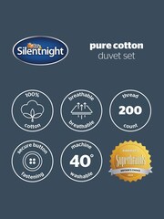 Silentnight Dusky Pink Pure Cotton Duvet Set - Image 9 of 9
