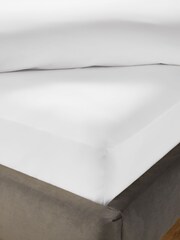 Silentnight White Cotton 40cm Extra Deep Fitted Sheet - Image 1 of 7