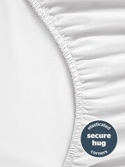 Silentnight White Cotton 40cm Extra Deep Fitted Sheet - Image 3 of 7