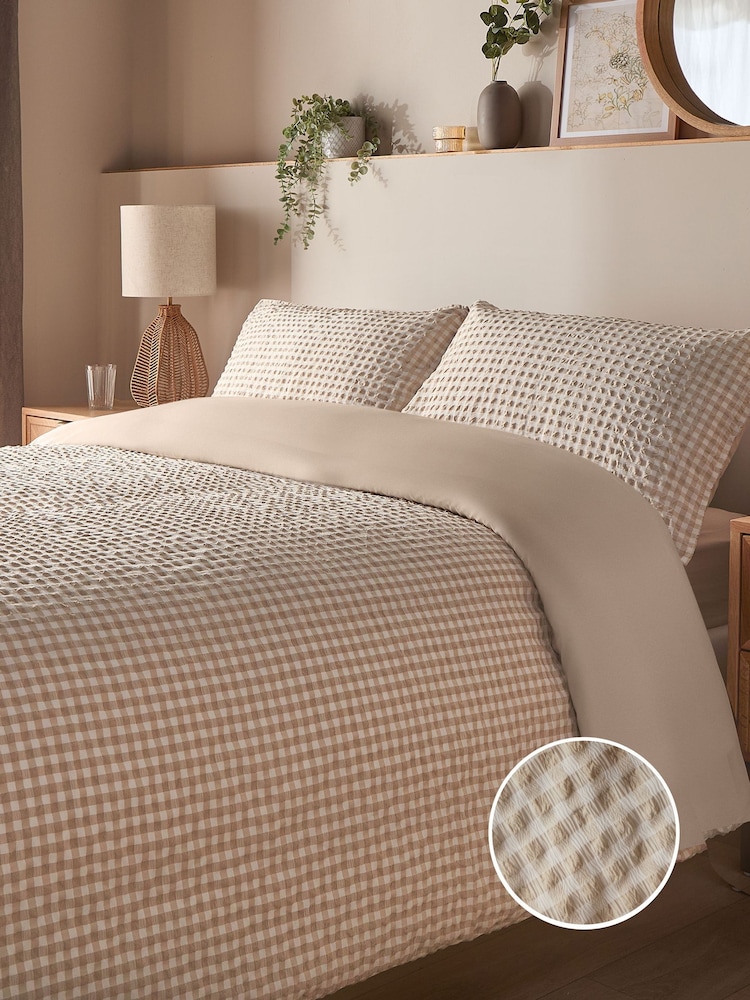 Silentnight Natural Supersoft Duvet Set Gingham - Image 2 of 7